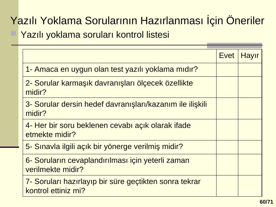 essay yoklama nedir