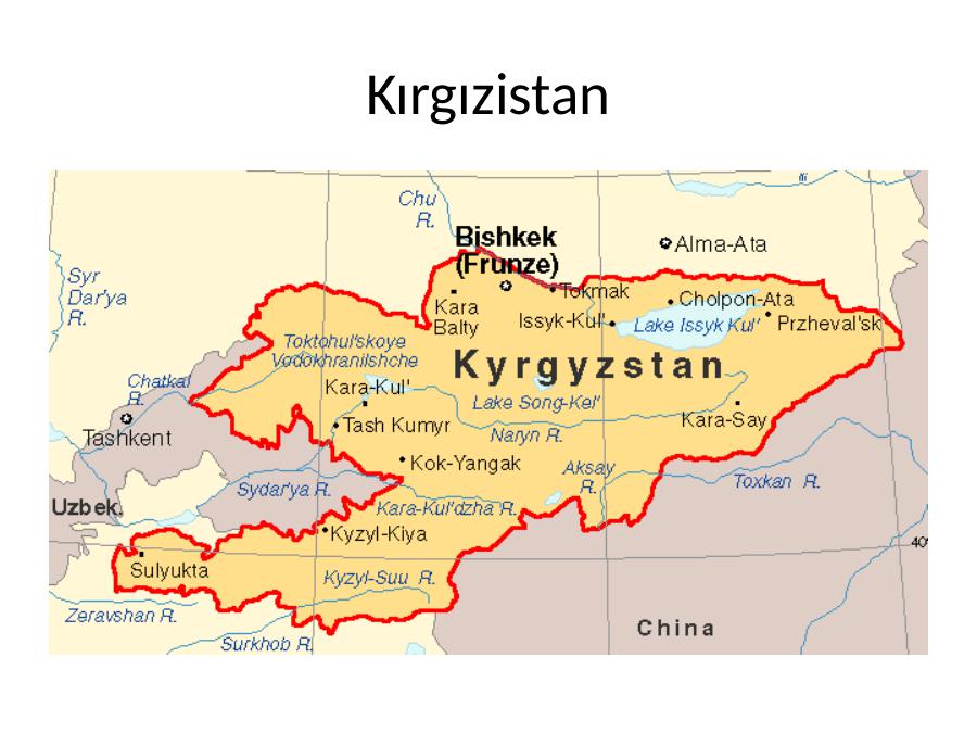 Карта киргизии на русском с границами