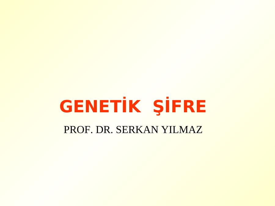 Geneti̇k  Şi̇fre