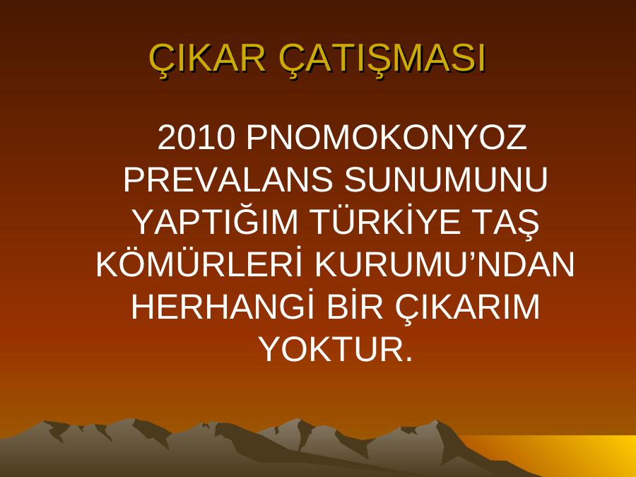 Türki̇ye Taşkömürleri̇ Kurumu 2010 Yili Pnömokonyoz Prevalans Çalişmasi