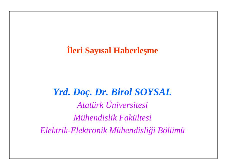 İleri Sayısal Haberleşme