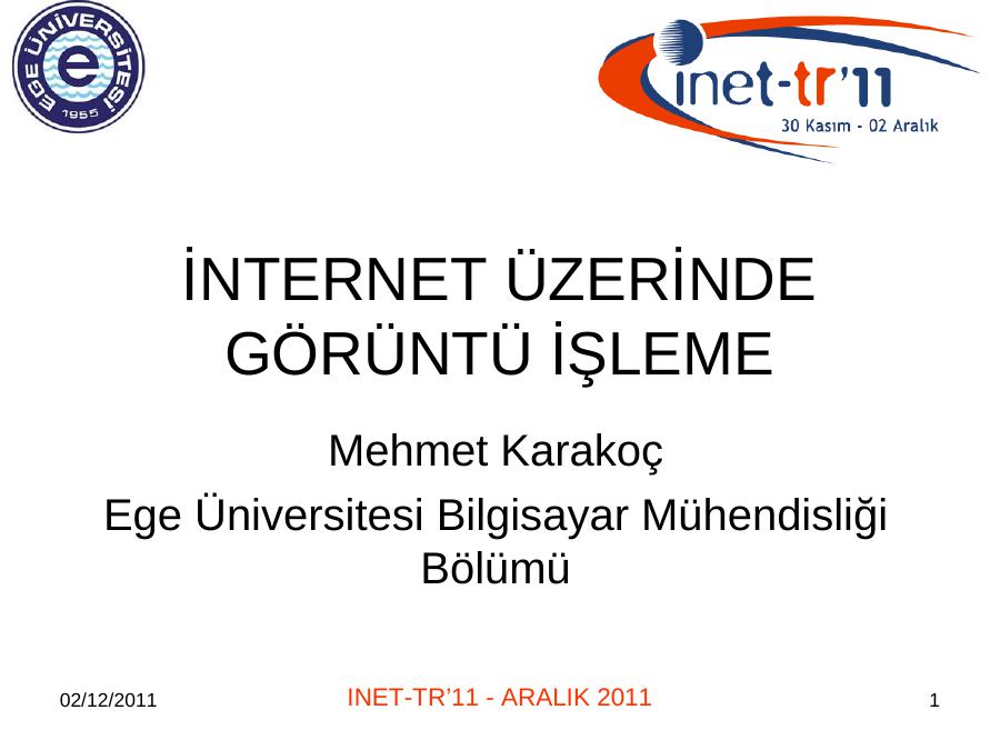 İnternet Üzeri̇nde Görüntü İşleme