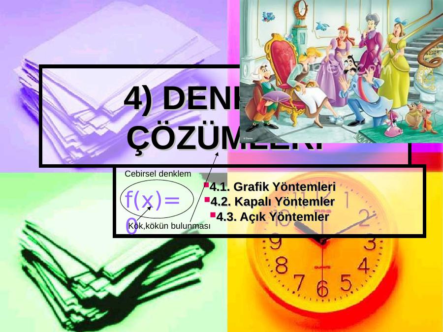 Denklem Çözümleri̇