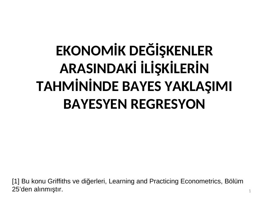 Ekonomi̇k Deği̇şkenler Arasindaki̇ İli̇şki̇leri̇n Tahmi̇ni̇nde Bayes Yaklaşimi Bayesyen Regresyon