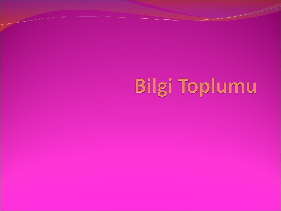 Bilgi Toplumu