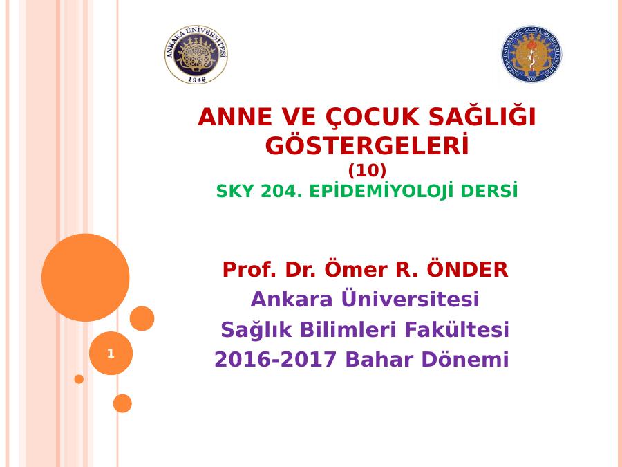 Anne Ve Çocuk Sağlığı Göstergeleri (10)