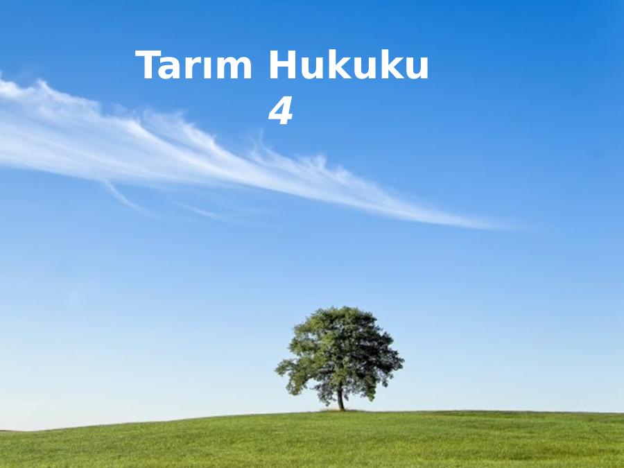 Tarım Hukuku